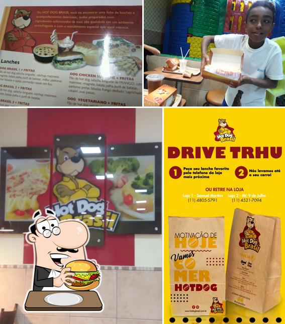 Peça um hambúrguer no Hot Dog Brasil