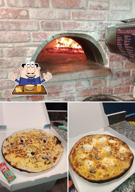 Jetez un coup d’oeil à l’image affichant la nourriture et intérieur concernant Pizza chez Lorenzo