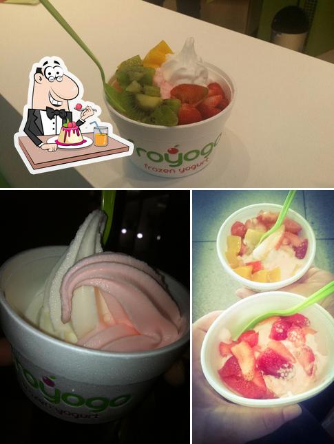 Froyogo Frozen Yogurt provê uma seleção de pratos doces