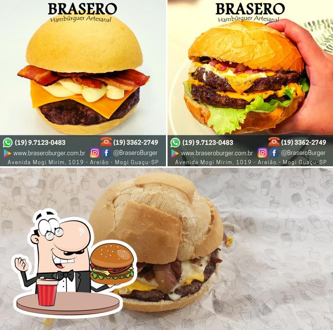 Peça um hambúrguer no Brasero Burger
