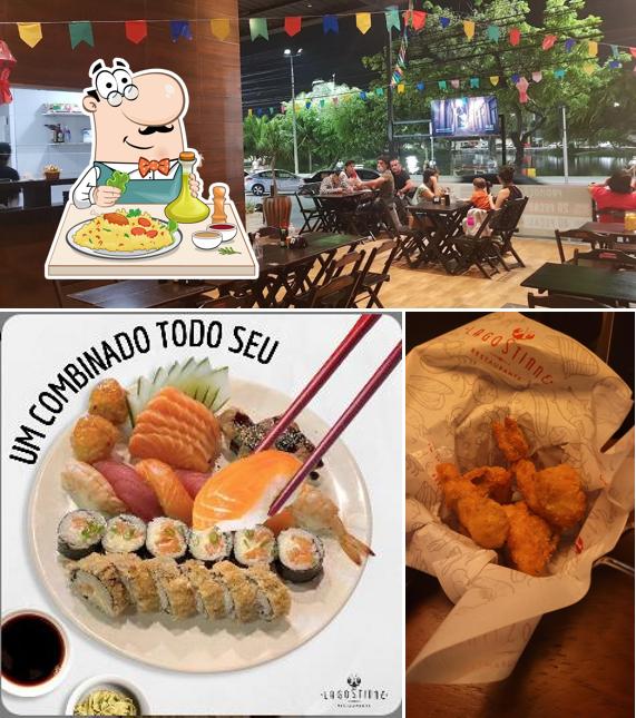 O Lagostinne Fortaleza Sul Lago Jacarey - Restaurante, Sushibar e Rodízio de Sushi em Fortaleza. se destaca pelo comida e exterior