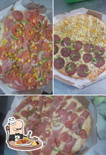 Escolha pizza no Panificadora e Pizzaria Vitória