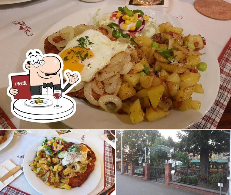 Parmi les différentes choses de la nourriture et la extérieur, une personne peut trouver sur "Das Schnitzelhaus" Gaststätte zum Kleers
