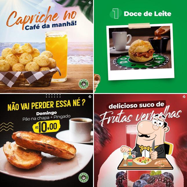 Platos en Doce Café café com pão de queijo