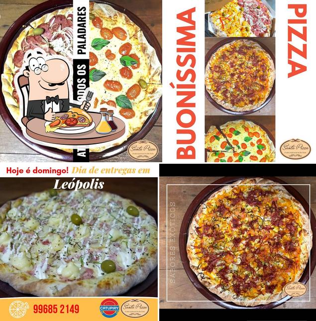 Consiga pizza no Santa Pizza