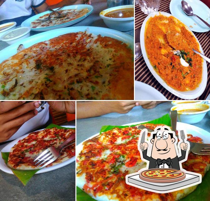 Pick pizza at Sai Sarovar