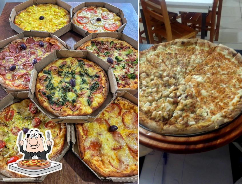Escolha pizza no Território das Pizzas