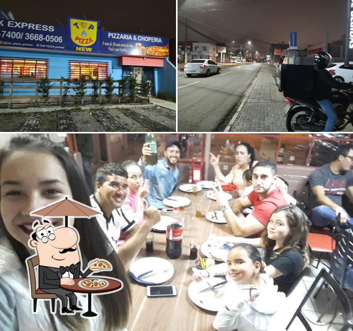 A Top Pizza se destaca pelo exterior e interior
