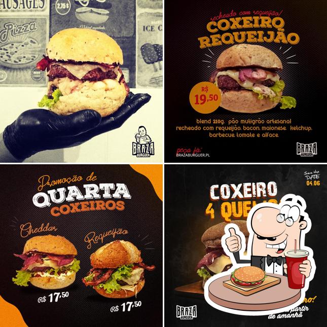 Delicie-se com um hambúrguer no Braza Burguer