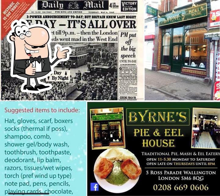 Byrnes Pie & Eel House in Wallington Restaurant menu and reviews