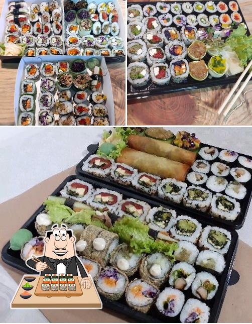 Peça diferentes opções de sushi