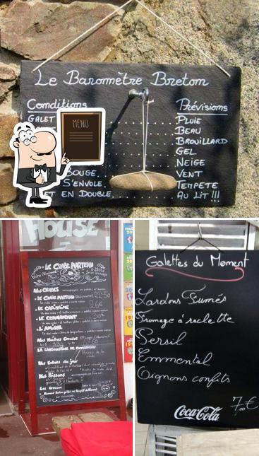 Essayez les plats du jour affichés sur le tableau