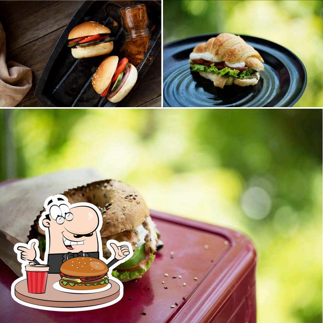 Order a burger at Open Doors