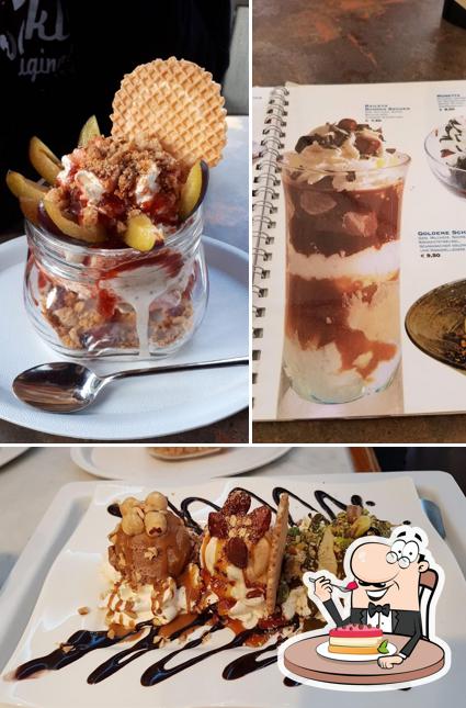 Eiscafe De Rocco offre une sélection de desserts