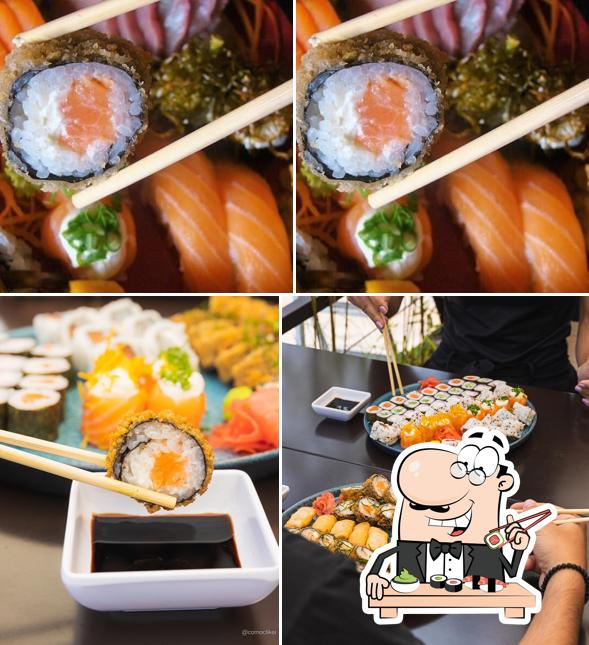 Prove diversas opções de sushi