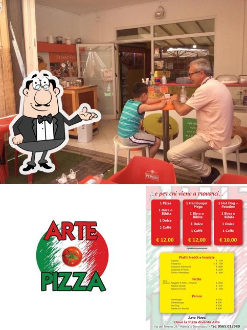 Gli interni di Arte Pizza