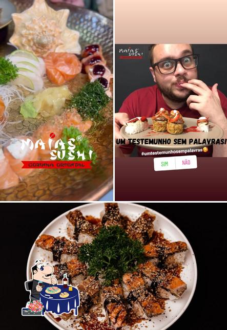 Sashimi em Maias Sushi Experiência