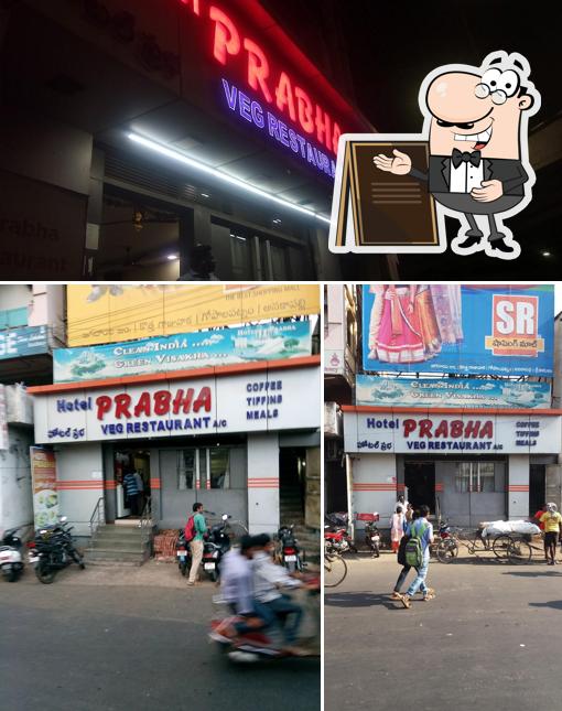The exterior of Hotel Prabha Veg Restaurant
