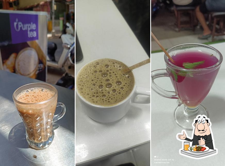 Food at purple tea