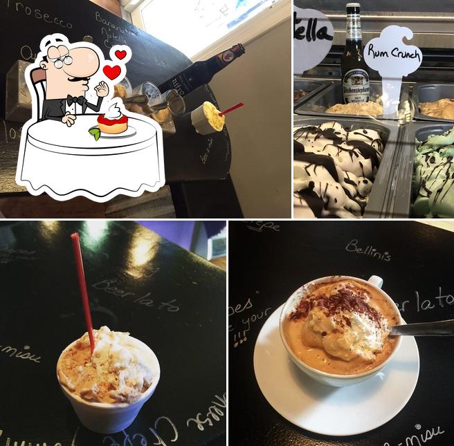 Coolside Gelato Bar serves a selection of sweet dishes