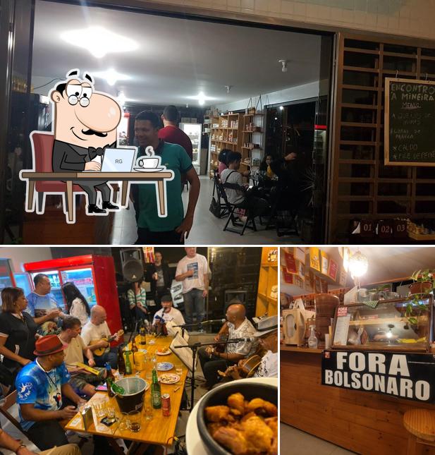 O interior do Encontro à Mineira Bar e Mercearia