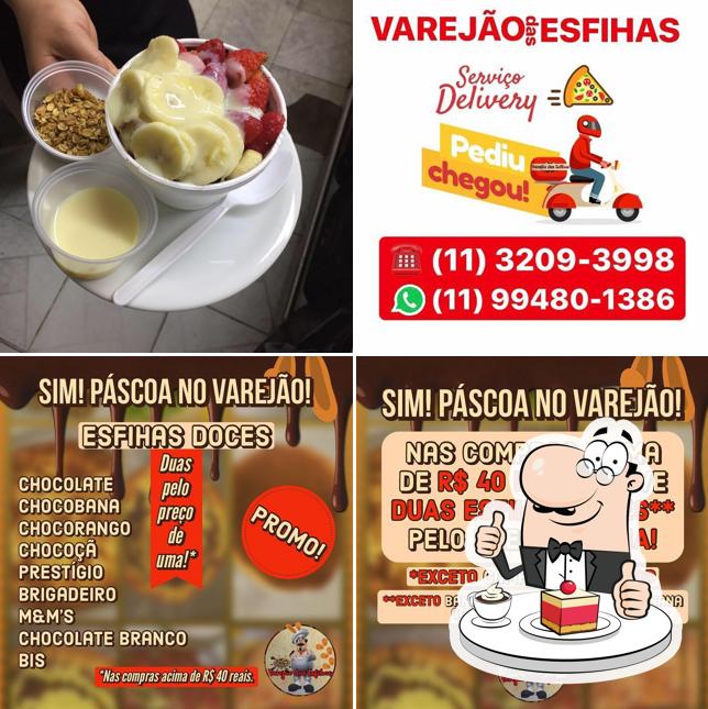 Varejão Das Esfihas oferece uma escolha de sobremesas