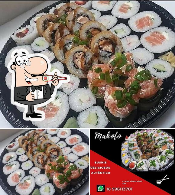 Prove diferentes opções de sushi