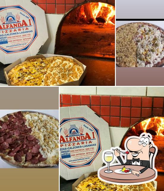 Comida em Pizzaria Alfanda