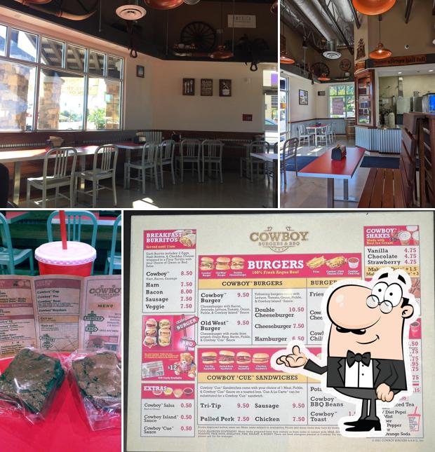 Cowboy Burgers & BBQ in Riverside Restaurant menu and reviews