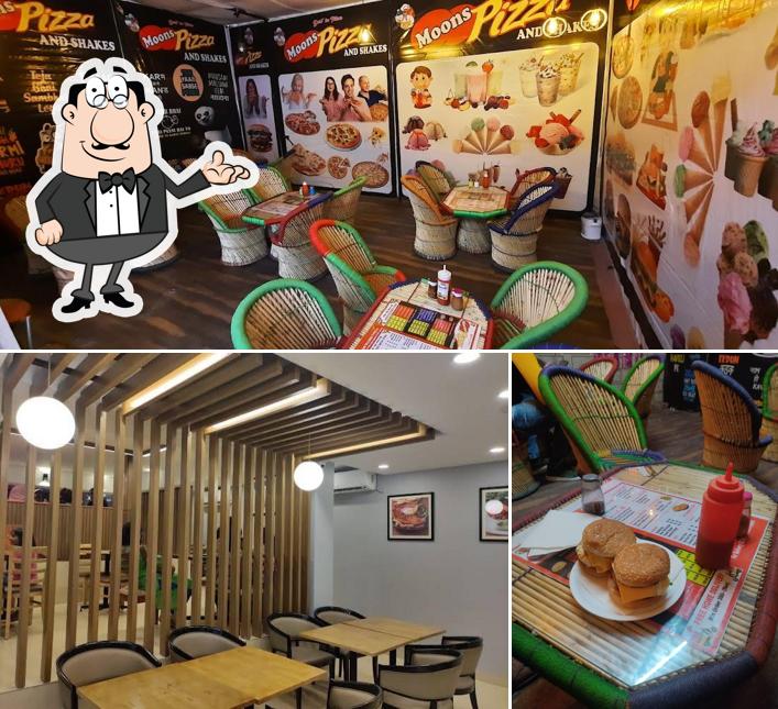 The interior of Moons Pizza & Shakes