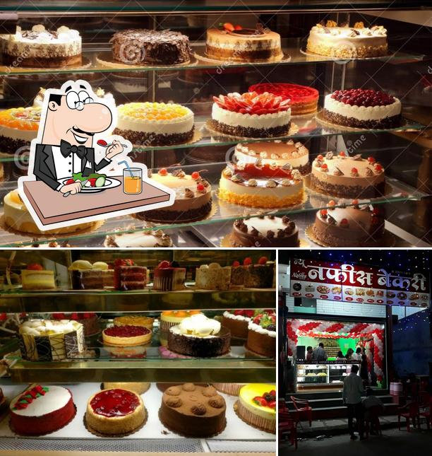 The picture of food and interior at Nafees Bakery