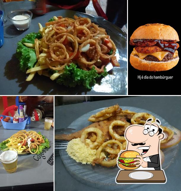 Hambúrguer em Gago's Bar