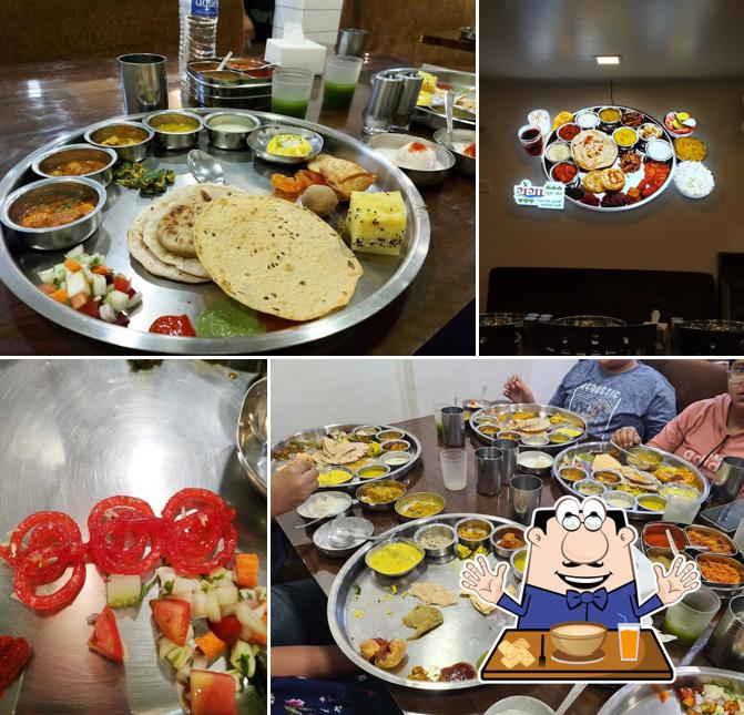 Meals at Ganga Pure Veg - Rajasthani thali Gujarati thali thali Veg hotel restaurant