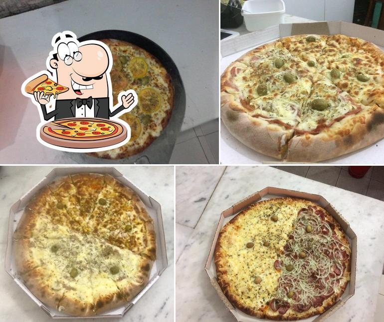 Escolha diferentes tipos de pizza