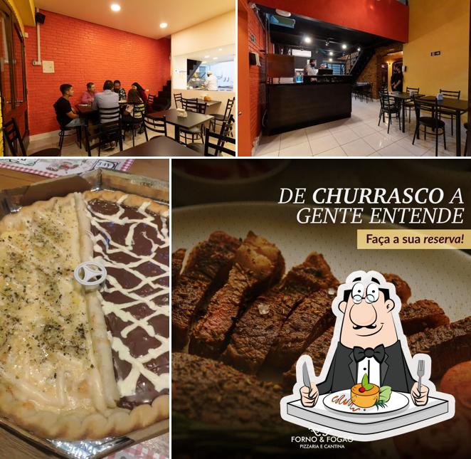 Dê uma olhada a imagem ilustrando comida e interior no Forno e Fogão - Pizzaria e Restaurante