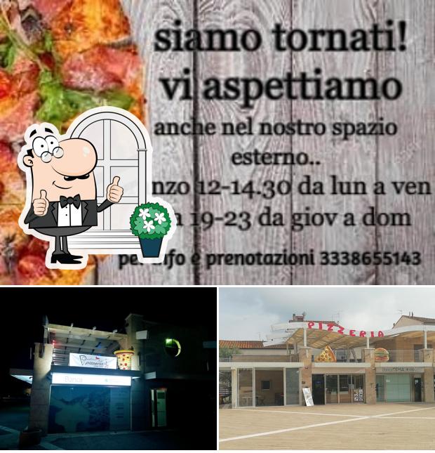 La esterno e cibo del ristorante