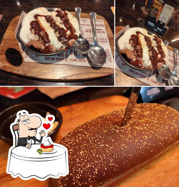 Outback Steakhouse oferece uma escolha de pratos doces