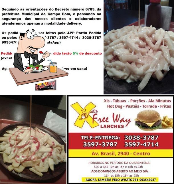 Comida em Free Way Lanches