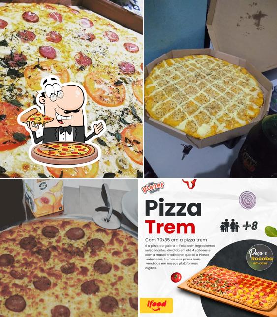 Peça diferentes variedades de pizza