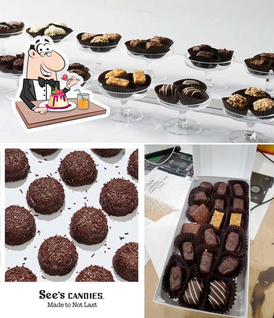 See's Candies serves a variety of desserts