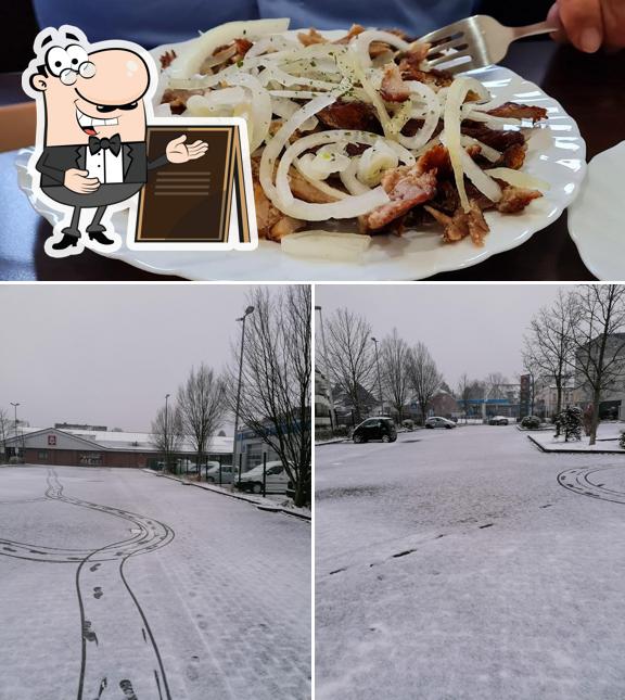 La extérieur et nourriture du restaurant