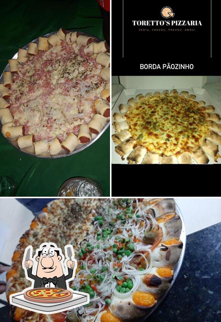 Escolha pizza no Torettos pizzaria