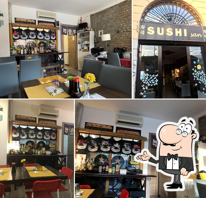 Dai un'occhiata agli interni di Sushi San Milano