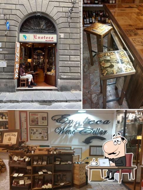 Questa è la foto che presenta la interni e esterno di Enoteca Alessi