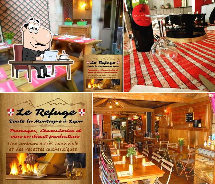 El interior de Le Refuge Restaurant Savoyard du Vieux Lyon