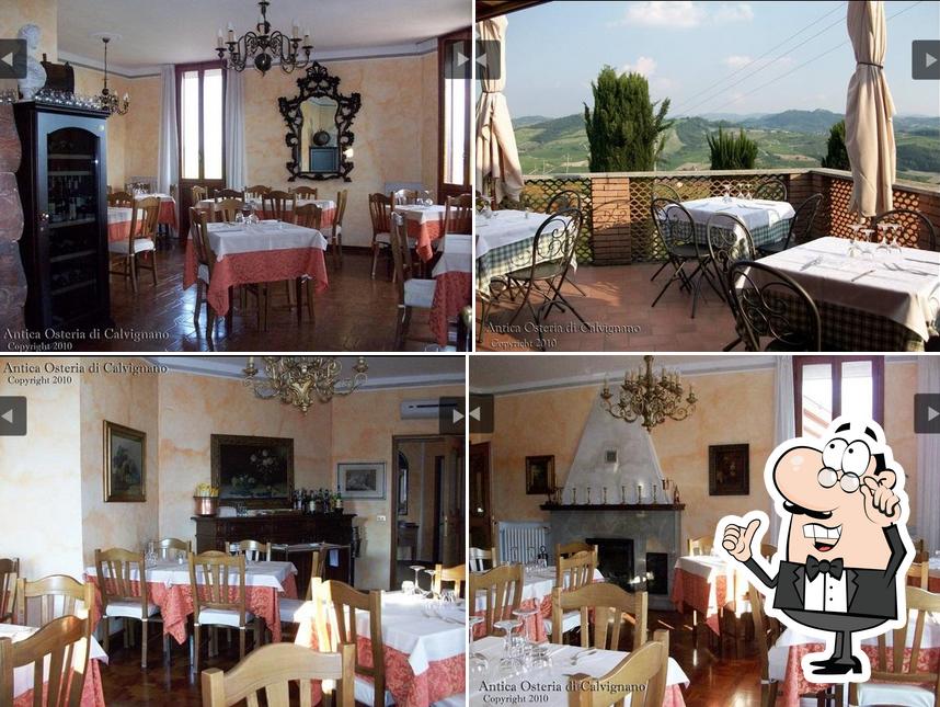 L'intérieur de Antica Osteria Di Calvignano