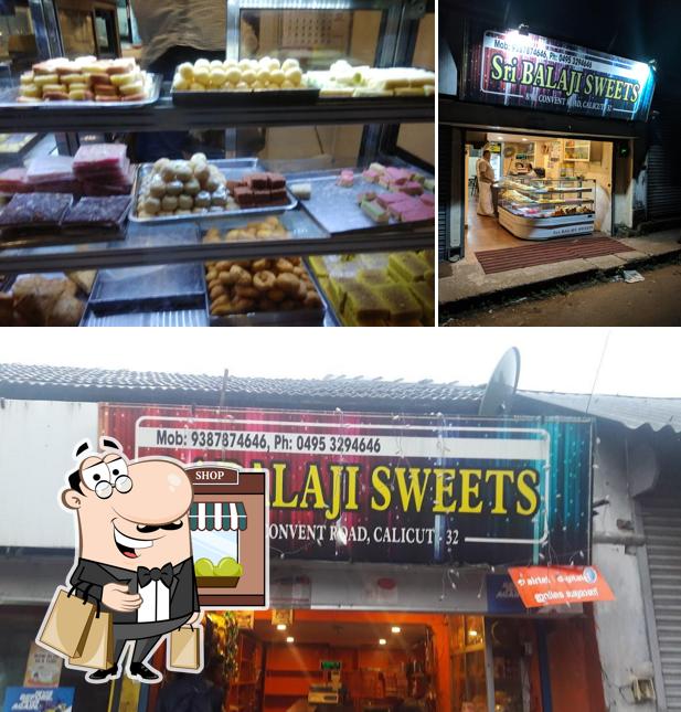 The exterior of Sri Balaji Sweets