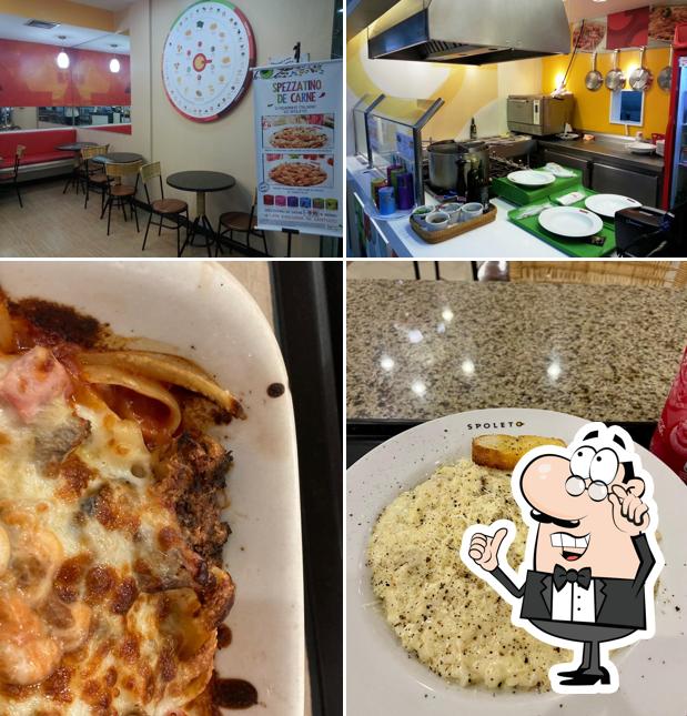 A imagem do Spoleto’s interior e comida