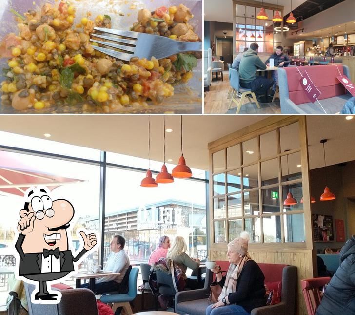 The photo of interior and food at Costa Coffee