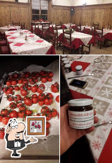 Tra le varie cose da Antica osteria Venosta si possono trovare la interni e cibo